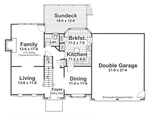 First Floor image of DEITRICH House Plan